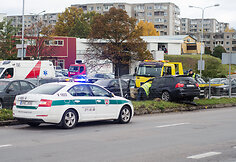 Avarija Justini&scaron;kių ir Rygos gatvių sankryžoje