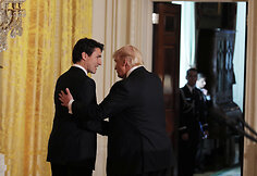 Justinas Trudeau ir Donaldas Trumpas