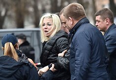 Marija Maksakova jos vyro nužudymo vietoje