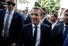 Emmanuelis Macronas su žmona Brigitte Atėnuose