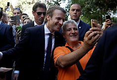 Emmanuelis Macronas su žmona Brigitte Atėnuose