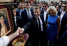 Emmanuelis Macronas su žmona Brigitte Atėnuose