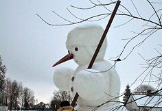 Dobelės sniego vyrai