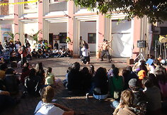 Gatvės teatras Bogotoje