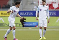 Kiaunė futbolo stadione Šveicarijoje.