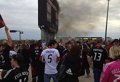 Gaisras &bdquo;Columbus Crew&ldquo; stadione.