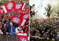 &bdquo;Bayern&ldquo; ir &bdquo;Borussia&ldquo; komandų aistruoliai.