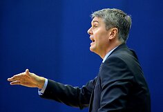 &bdquo;Budivelnik&ldquo; treneris Ainaras Bagatskis.