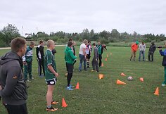 &Scaron;iaulių regbininkų treniruotė su profesionalu Jamesu Percivalu