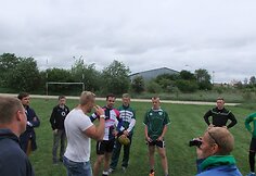 &Scaron;iaulių regbininkų treniruotė su profesionalu Jamesu Percivalu