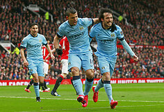 Sergio Aguero ir Davidas Silva