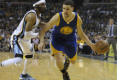 Mike'as Conley ir Klay Thompsonas