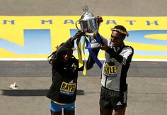 Bostono maratono nugalėtojai &ndash; Atsede Baysa ir Lemi Berhanu Hayle'as