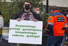 Prie Vilniaus miesto savivaldybės vyko Greitosios medicinos pagalbos stoties profesinės sąjungos piketas