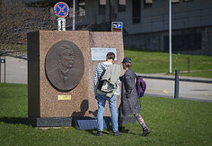 Saulėta sekmadienio popietė Vilniaus centre