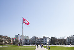 Saulėta sekmadienio popietė Vilniaus centre