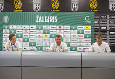 Vilniaus „Žalgirio“ spaudos konferencija prieš rungtynes su „Linfield“