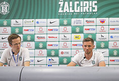 Vilniaus „Žalgirio“ spaudos konferencija prieš rungtynes su „Linfield“