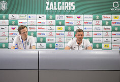 Vilniaus „Žalgirio“ spaudos konferencija prieš rungtynes su „Linfield“