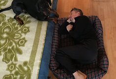 Mindaugas Sėjūnas su augintiniu Argu