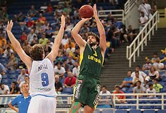 Lietuvos krep&scaron;inio rinktinė kovoja su Italijos komanda: Linas Kleiza