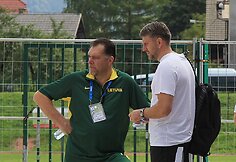 Lietuvos krep&scaron;inio rinktinė  &ndash; po treniruotės