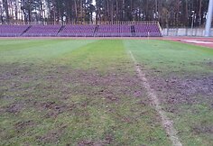 Sudarkyta Alytaus „Dainavos“ komandos futbolo aikštė