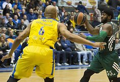 „Maccabi“ ir „Žalgirio“ rungtynių akimirkos – Justinas Dentmonas