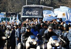 Argentinos futbolo rinktinė sugrįžo namo