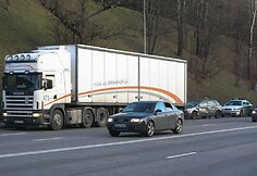 Vilniuje susidūrė &bdquo;Toyota&ldquo; ir krovininis automobilis &bdquo;Scania&ldquo;