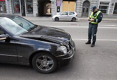 Avarija Vilniuje, netoli Žaliojo tilto