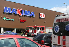 Gaisras parduotuvėje &bdquo;Maxima&ldquo;