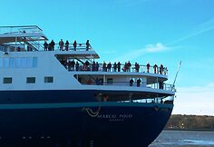 Klaipėdos uoste vie&scaron;i kruizinis laivą &bdquo;Marco Polo&ldquo; 