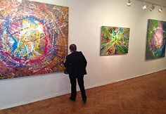 Žemutinio Naugardo valstybiniame muziejuje eksponuojami Mariaus Kavolio darbai / Menininko archyvo nuotr.