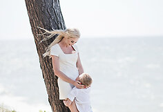 Natalija Bunkė su sūnumi Kristupu