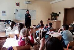 Katažina Zvonkuvienė Lazdynų vidurinėje mokykloje