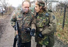 Ukrainos kariuomenės daliniai, įsikūrę Tonenkos gyvenvietėje, &scaron;alia Donecko.