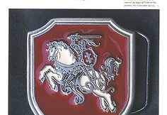 Amerikos lietuvių sukurta diržo sagtis, kurioje panaudotas stilizuotas Vytis