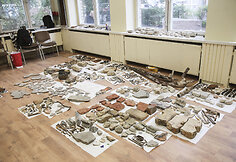 Vilniaus didžiosios sinagogos tyrimų vietoje pristatyti archeologiniai radiniai ir tyrimų rezultatai