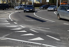 Naujai nužymėta žiedinė sankryža Vilniuje