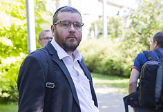  Protesto akcija prie Lietuvos žydų bendruomenės būstinės Vilniuje