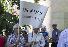  Protesto akcija prie Lietuvos žydų bendruomenės būstinės Vilniuje