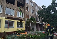 Gaisras Tauragės daugiabuty