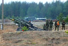 Pirmieji artilerijos bataliono &scaron;auktinių karių &scaron;ūviai Latvijoje