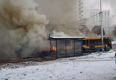 Vienoje Viniaus stotelių užsidegė autobusas