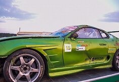Apgadintas Tomo Sveikausko automobilis &bdquo;Toyota Supra&ldquo;
