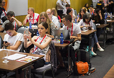 Spaudos konferencija Europos jaunimo olimpiniame festivalyje