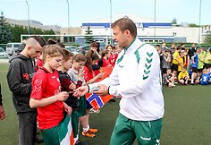 Jubiliejiniame vaikų globos namų turnyre &ndash; Lietuvos rinktinės futbolininkų dėmesys 