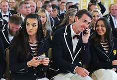 Vladimiras Putinas i&scaron;lydi Rusijos olimpiečius į Rio