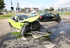 „BMW“ ir „Volvo“ avarija Vilniuje S.Nėries gatvėje